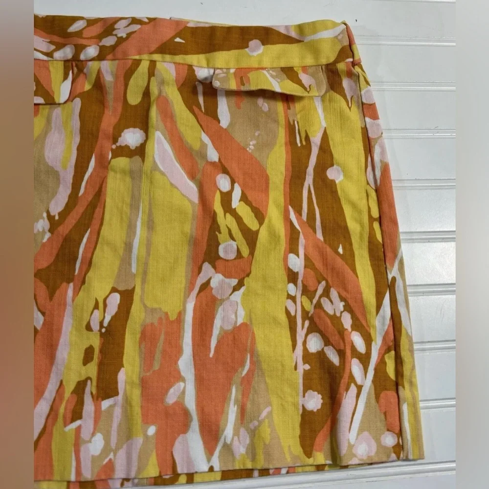 J. Crew Yellow Printed Mini Skirt
